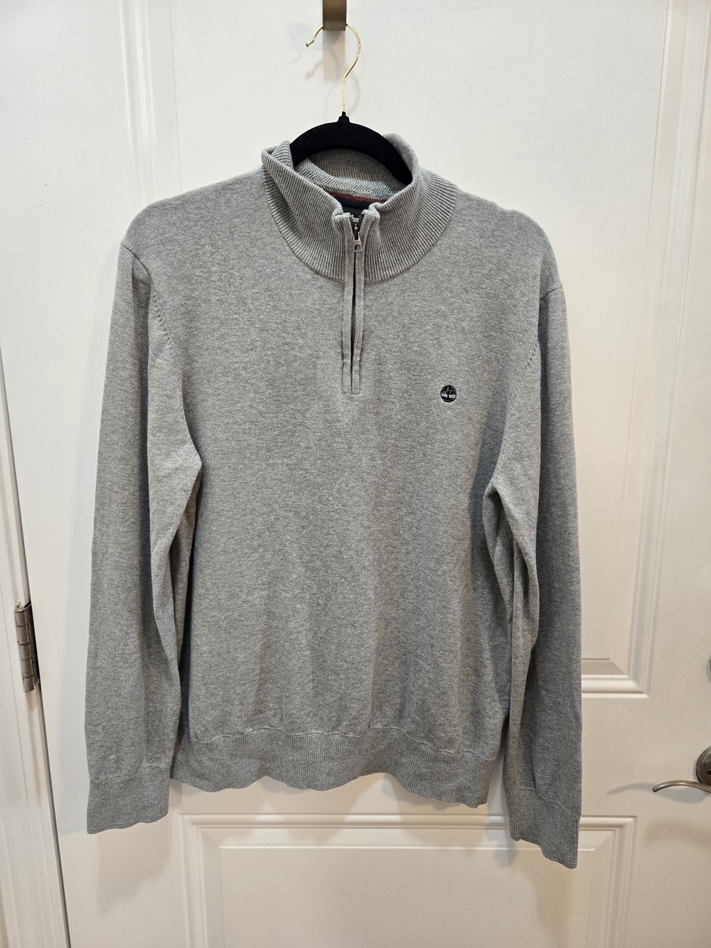 Timberland Men's Gray Quarter-Zip Knit Sweater
